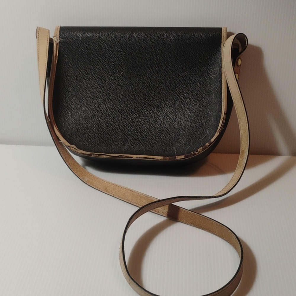 Dior Vintage Honeycomb Coated Canvas Leather Bag With Shoulder Strap - Picture 4 of 12